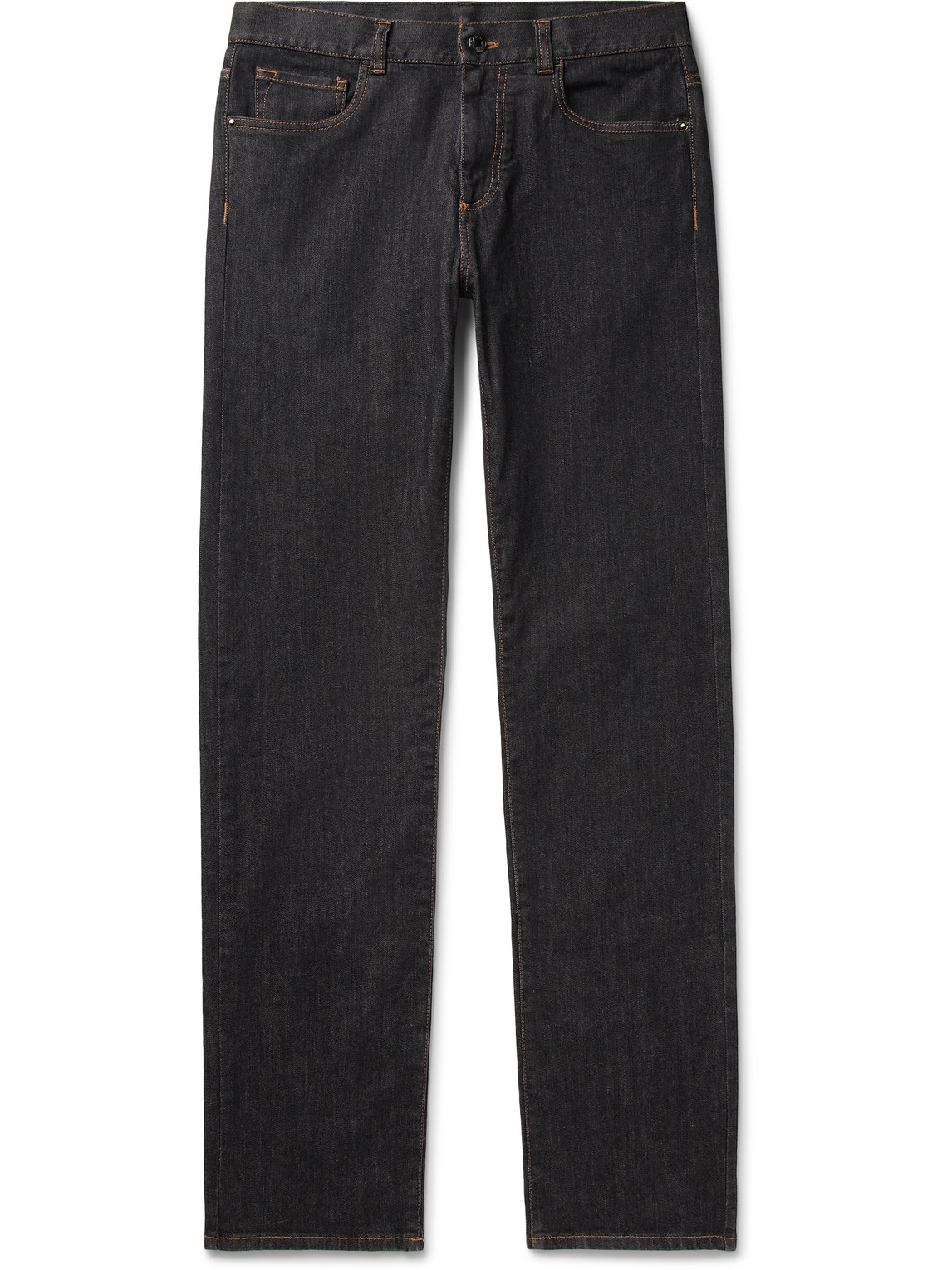 Canali Slim-fit Straight-leg Jeans In Black