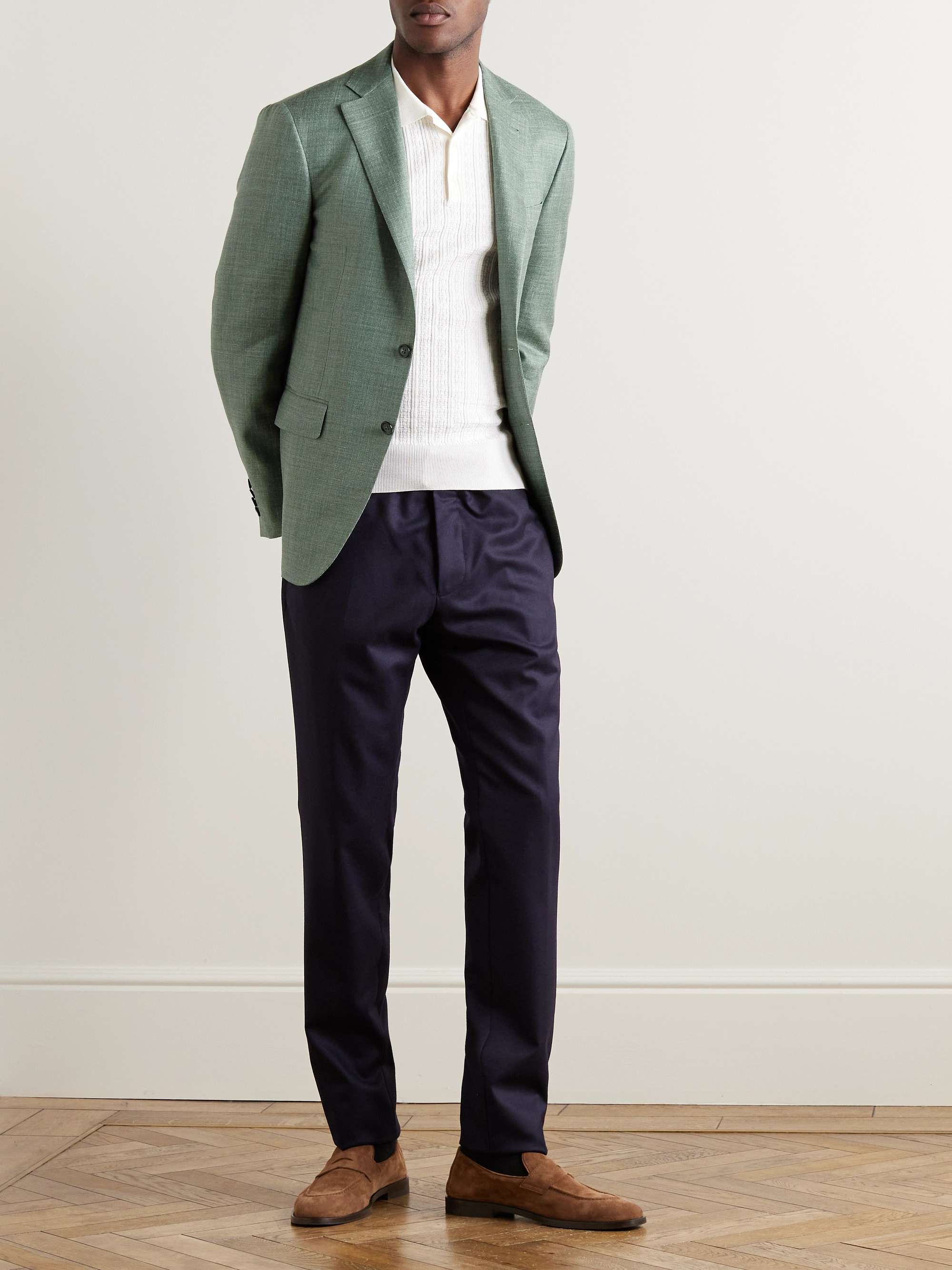 CANALI Kei Herringbone Wool, Silk and Linen-Blend Blazer for Men | MR ...