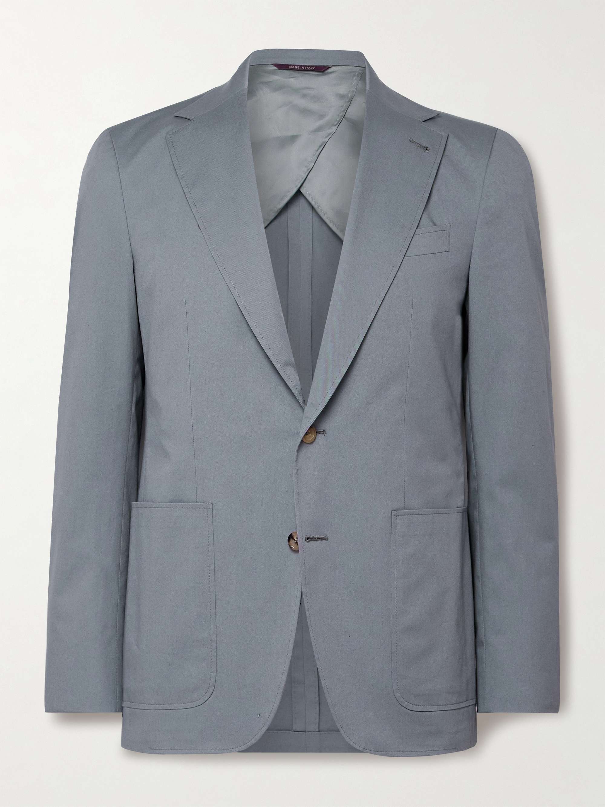 CANALI Kei Unstructured Cotton-Blend Suit Jacket for Men | MR PORTER