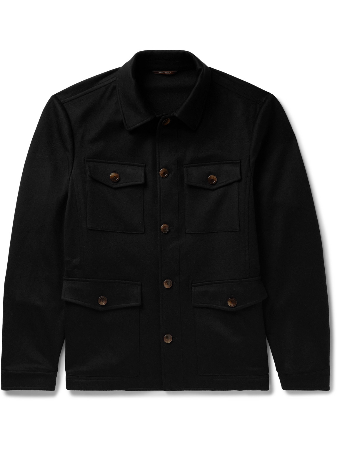 Canali Safari Cashmere Jacket In Black