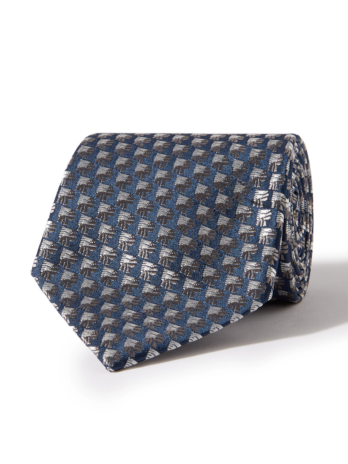 Charvet - 8.5cm Silk-Jacquard Tie - Men - Blue