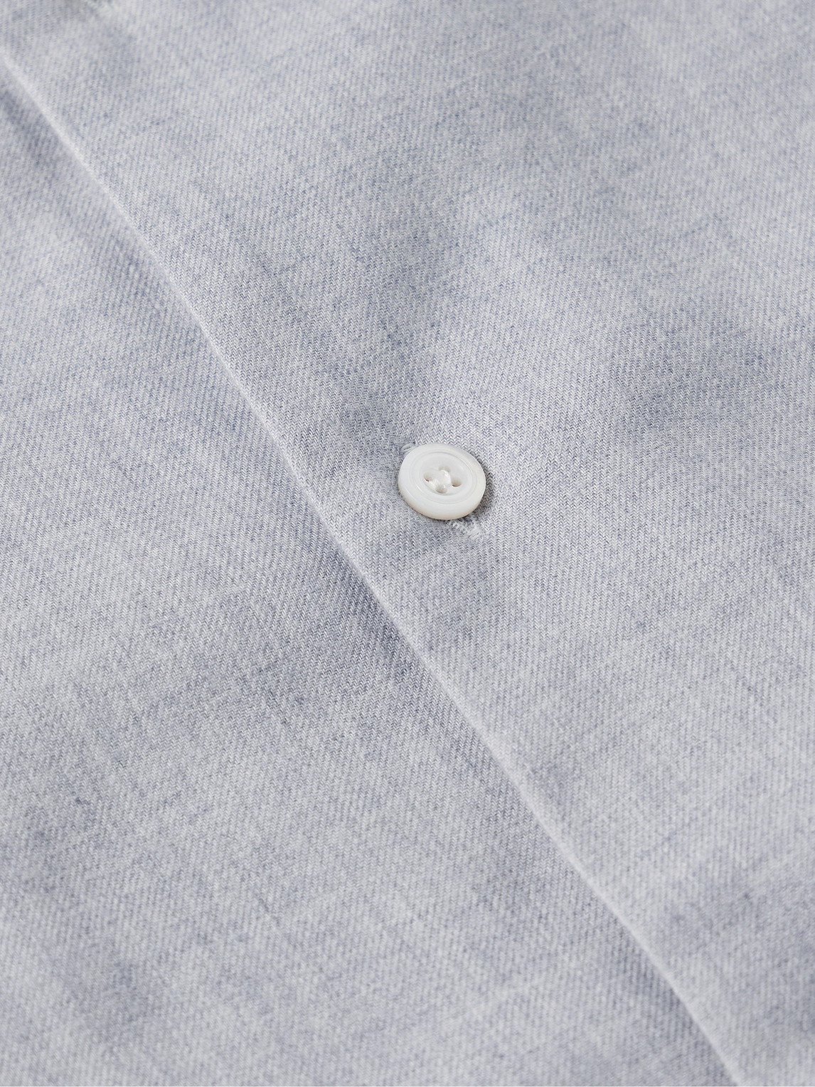 Shop Charvet Brushed Cotton And Wool-blend Shirt In Gray