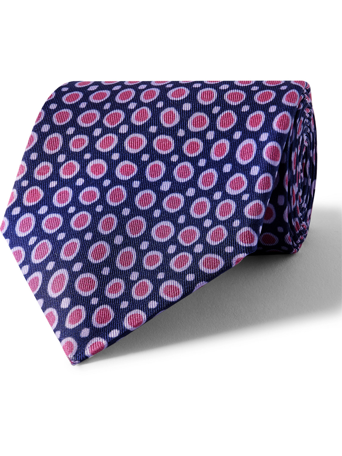 Charvet 8.5cm Printed Silk-twill Tie In Purple