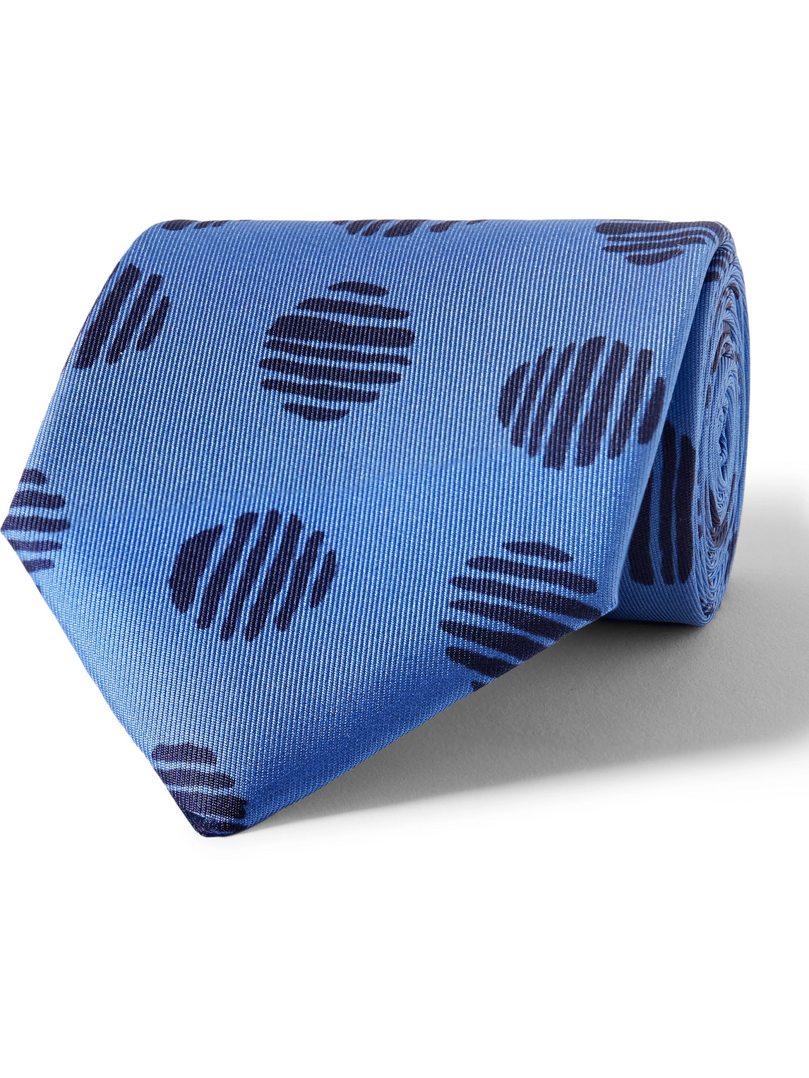 Charvet 8.5cm Printed Silk-twill Tie In Blue