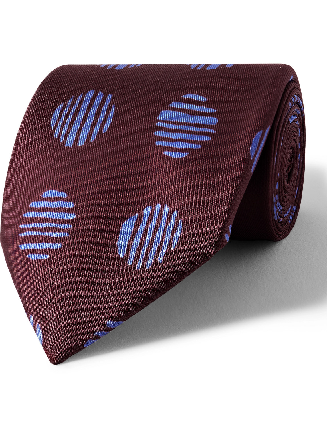 Charvet 8.5cm Printed Silk-twill Tie In Burgundy