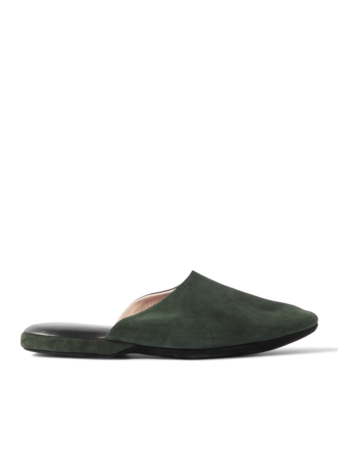 Charvet Suede Slippers In Green