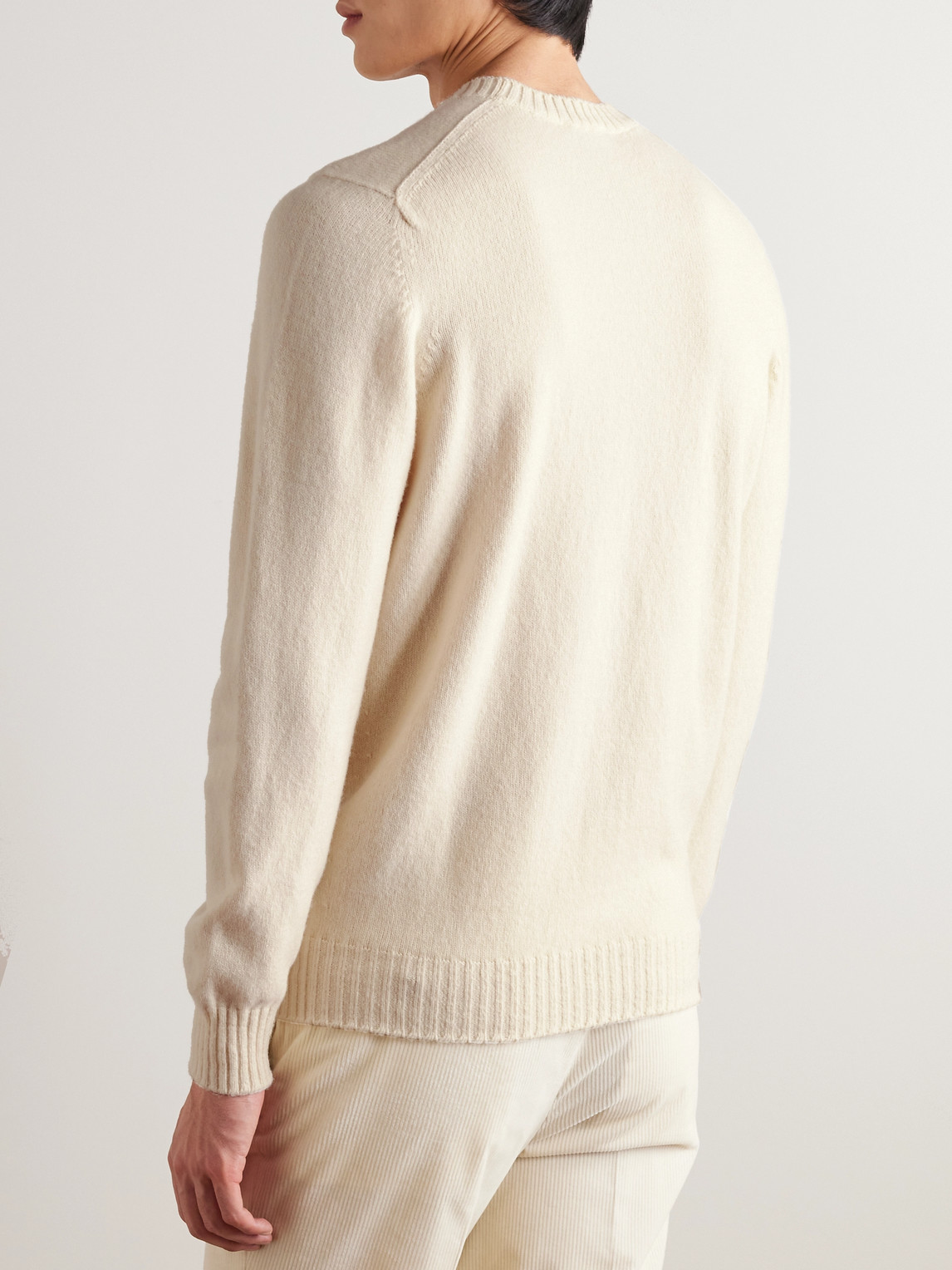 Shop De Petrillo Merino Wool And Cashmere-blend Sweater In White