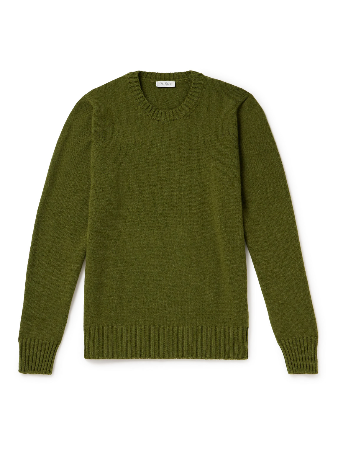 De Petrillo Slim-fit Wool And Cashmere-blend Sweater In Green