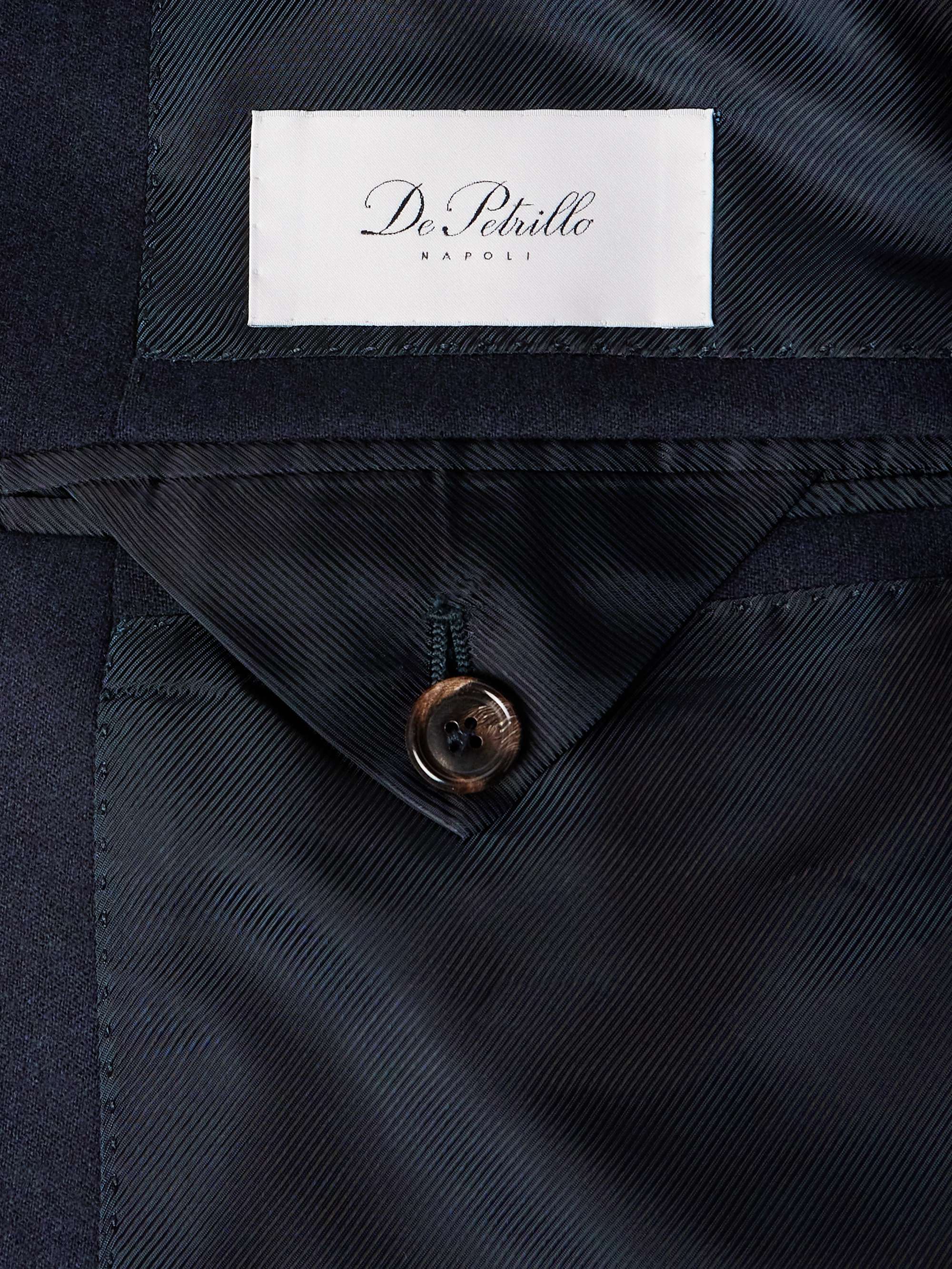 DE PETRILLO Double-Breasted Wool-Blend Flannel Suit Jacket for Men | MR ...