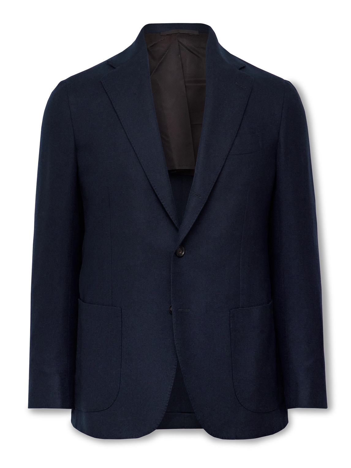 Double-Breasted Unstructured Cashmere Blazer
