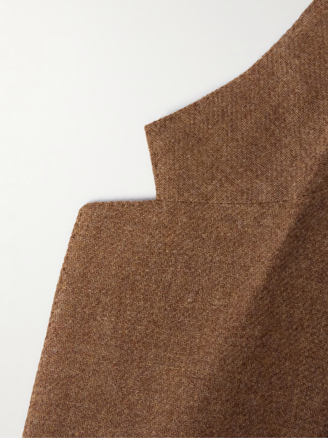 Shop De Petrillo Slim-fit Unstructured Wool And Cashmere-blend Blazer In Brown