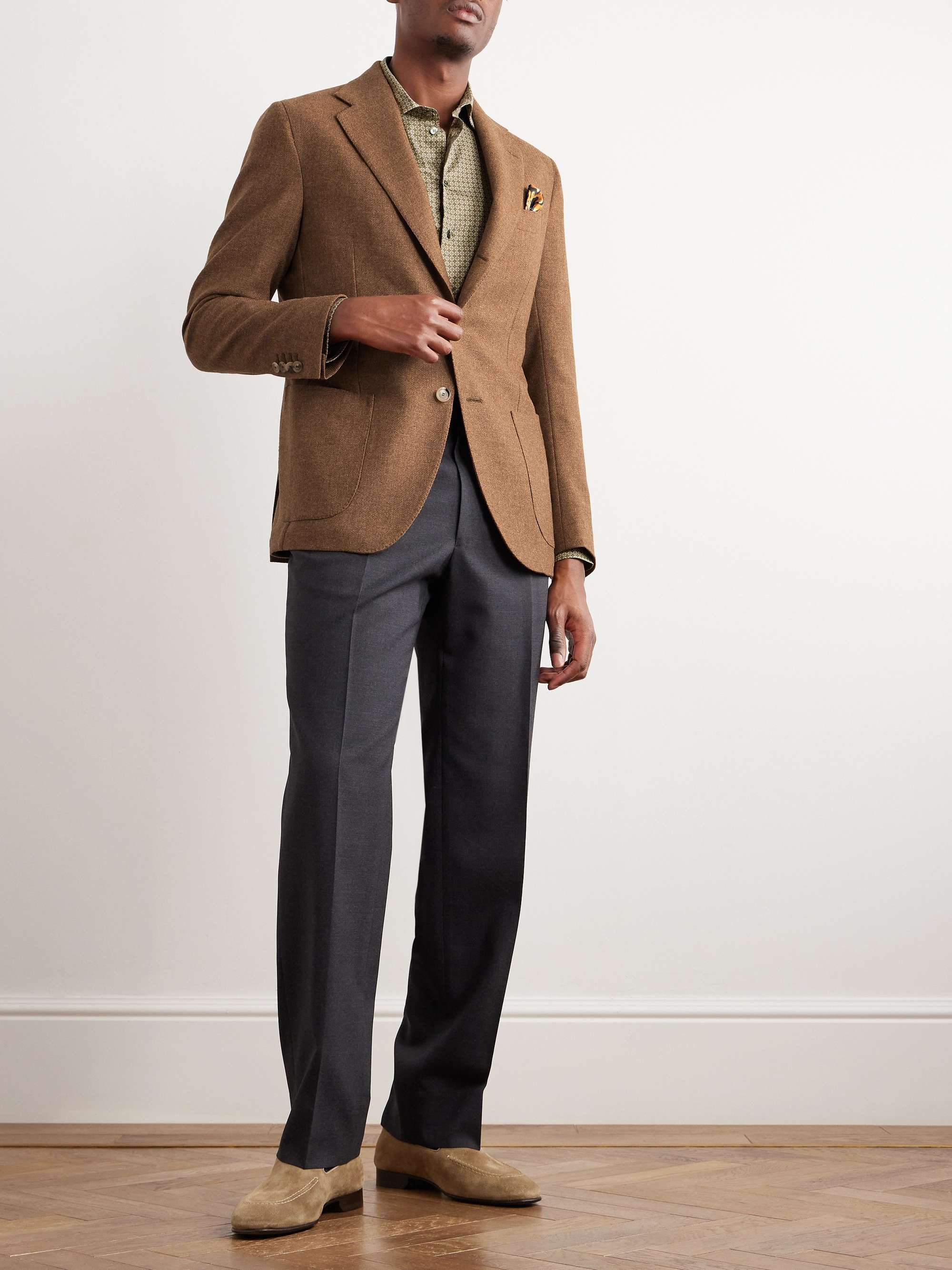 DE PETRILLO Slim-Fit Unstructured Wool and Cashmere-Blend Blazer for ...