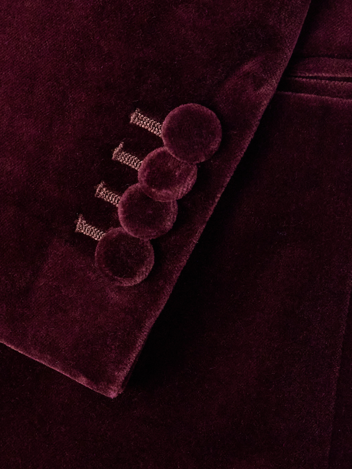 Shop De Petrillo Bovio Cotton-velvet Tuxedo Jacket In Burgundy
