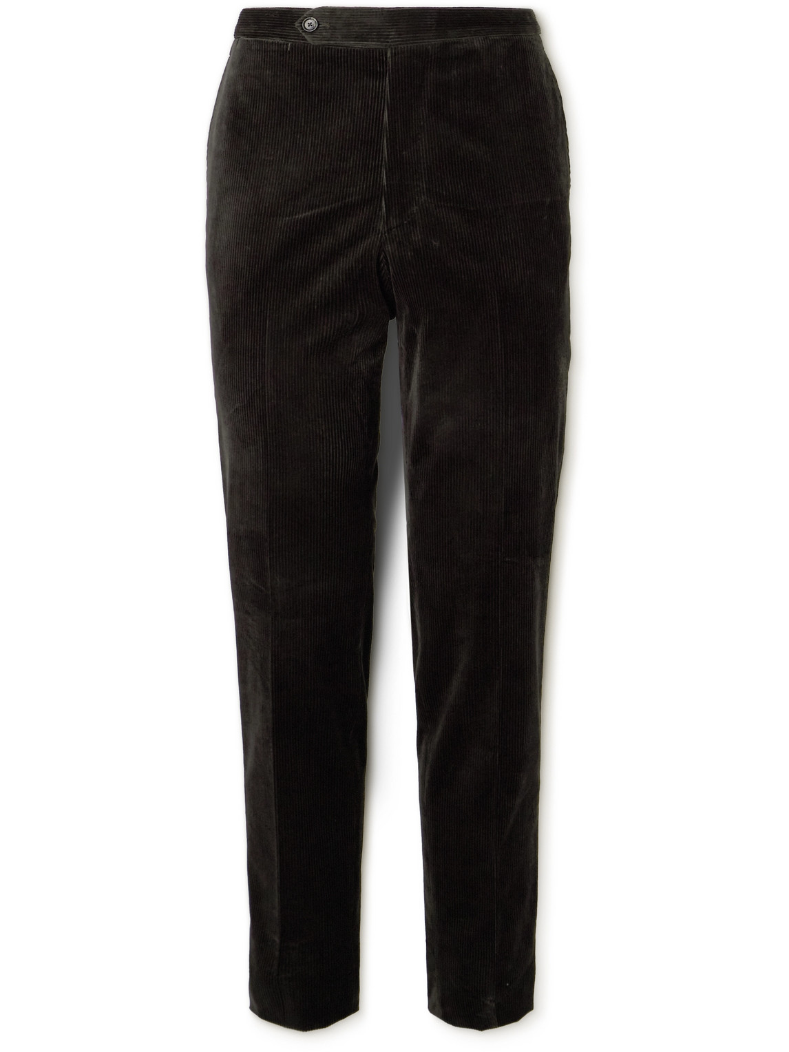 De Petrillo Straight-leg Cotton Corduroy Suit Trousers In Brown