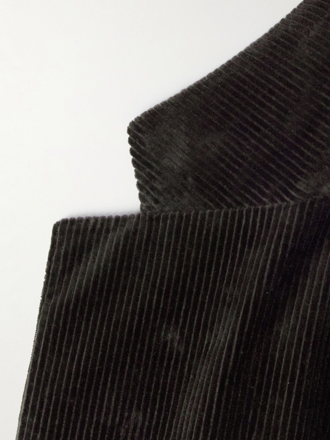 Shop De Petrillo Slim-fit Cotton Corduroy Suit Jacket In Brown
