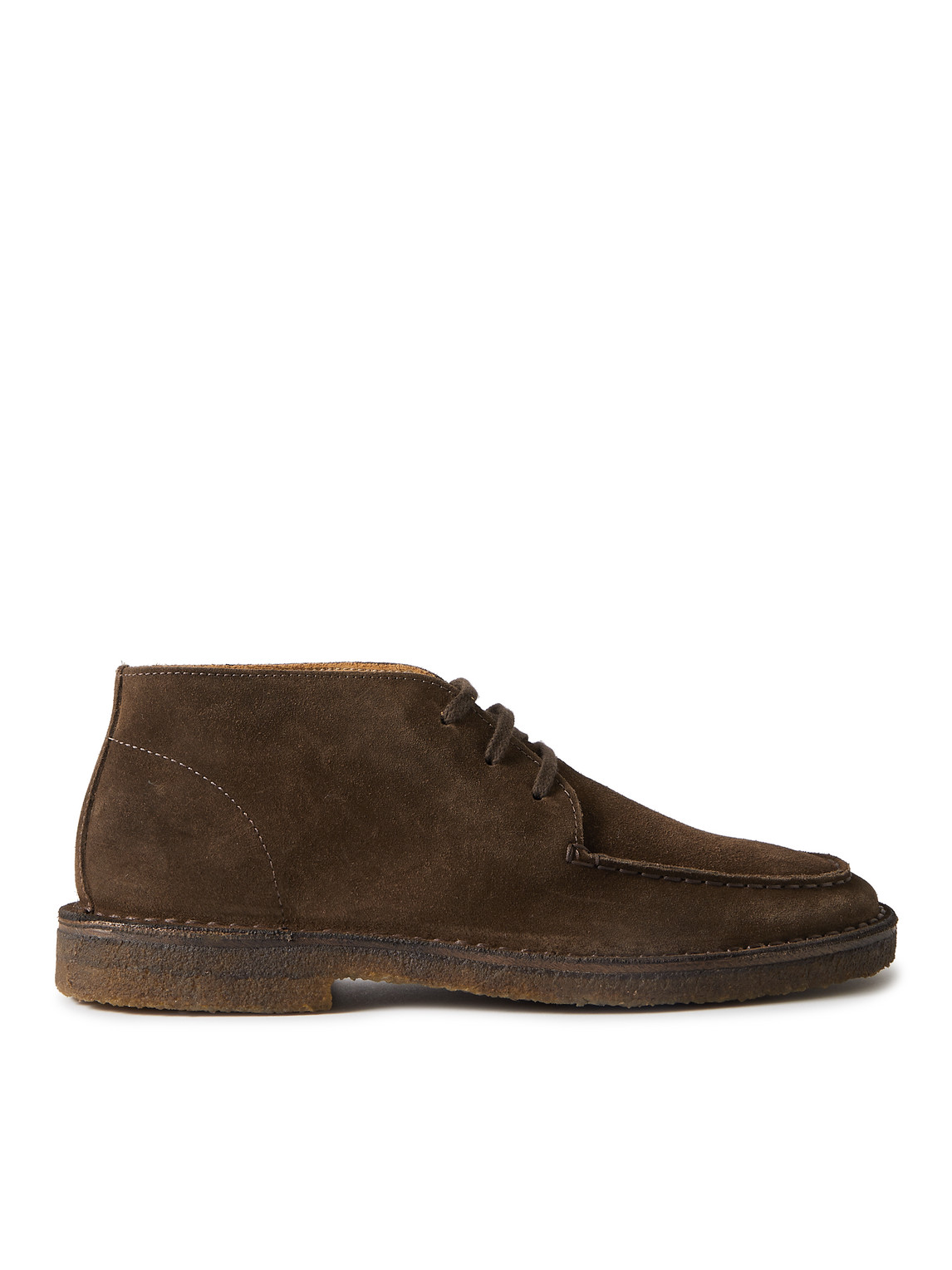 Drake's Brown Crosby Boots In 300 Brown Suede