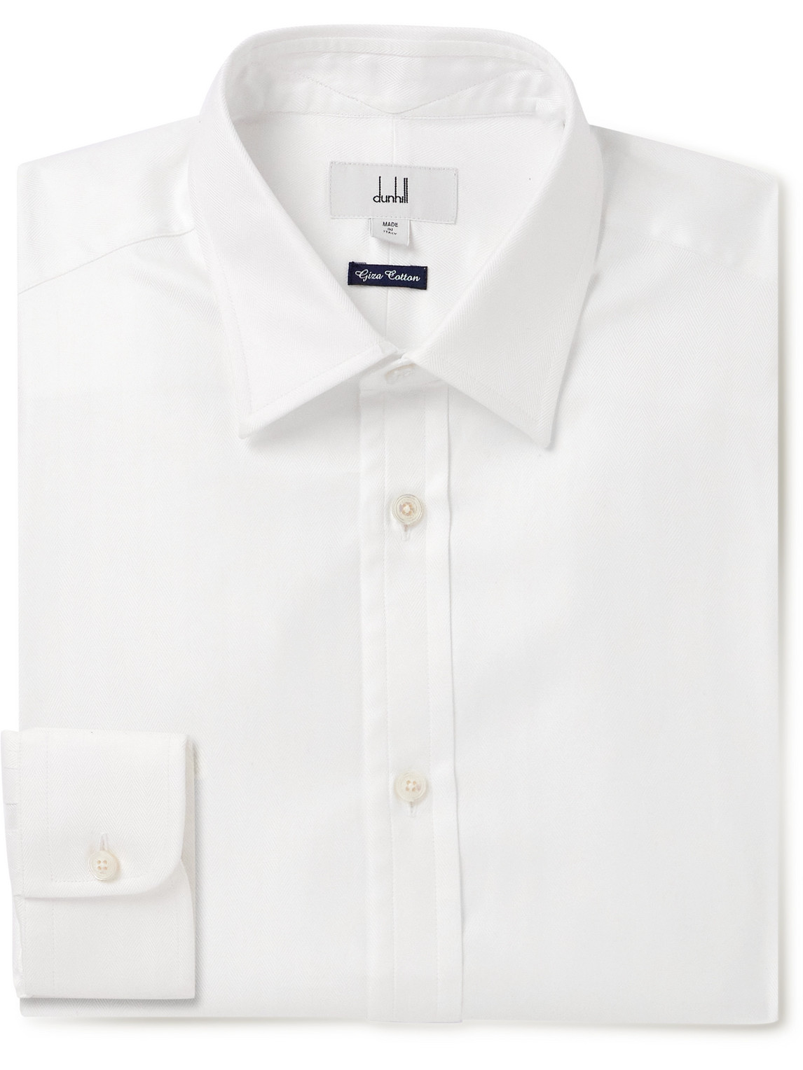 Dunhill Giza Cotton Evening Shirt In White