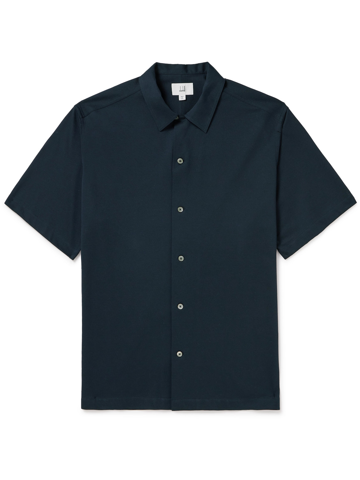 Dunhill Cotton-piqué Shirt In Blue