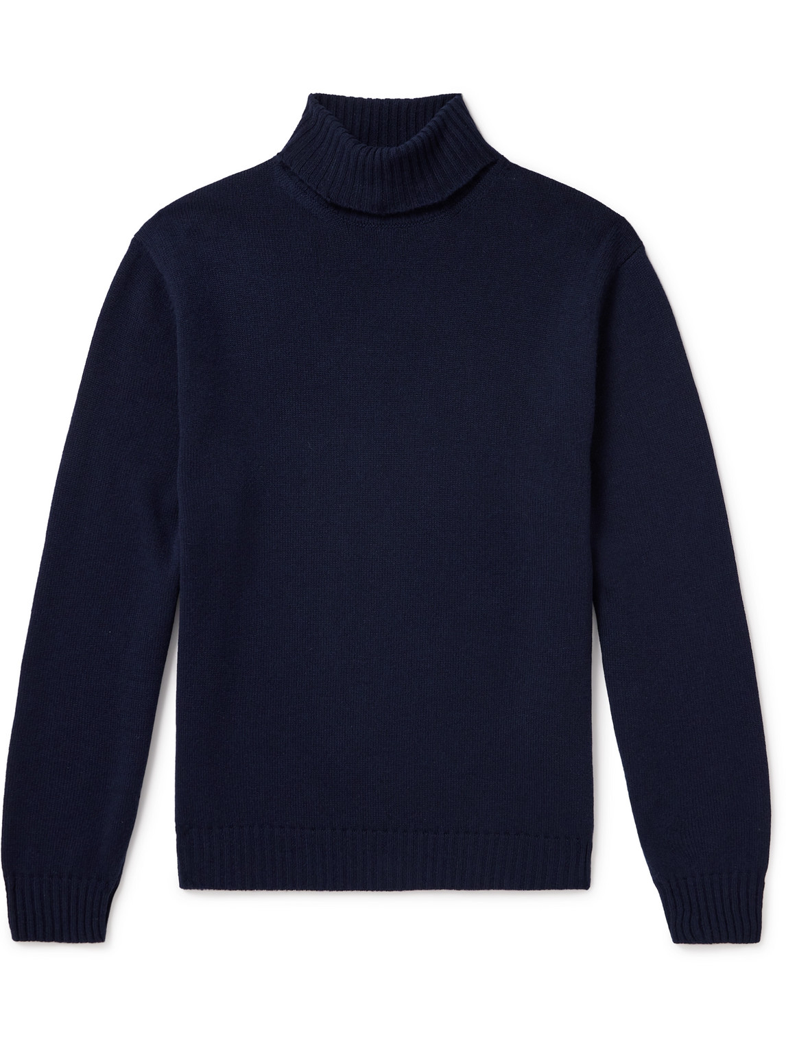 Dunhill Cashmere Rollneck Sweater In Blue