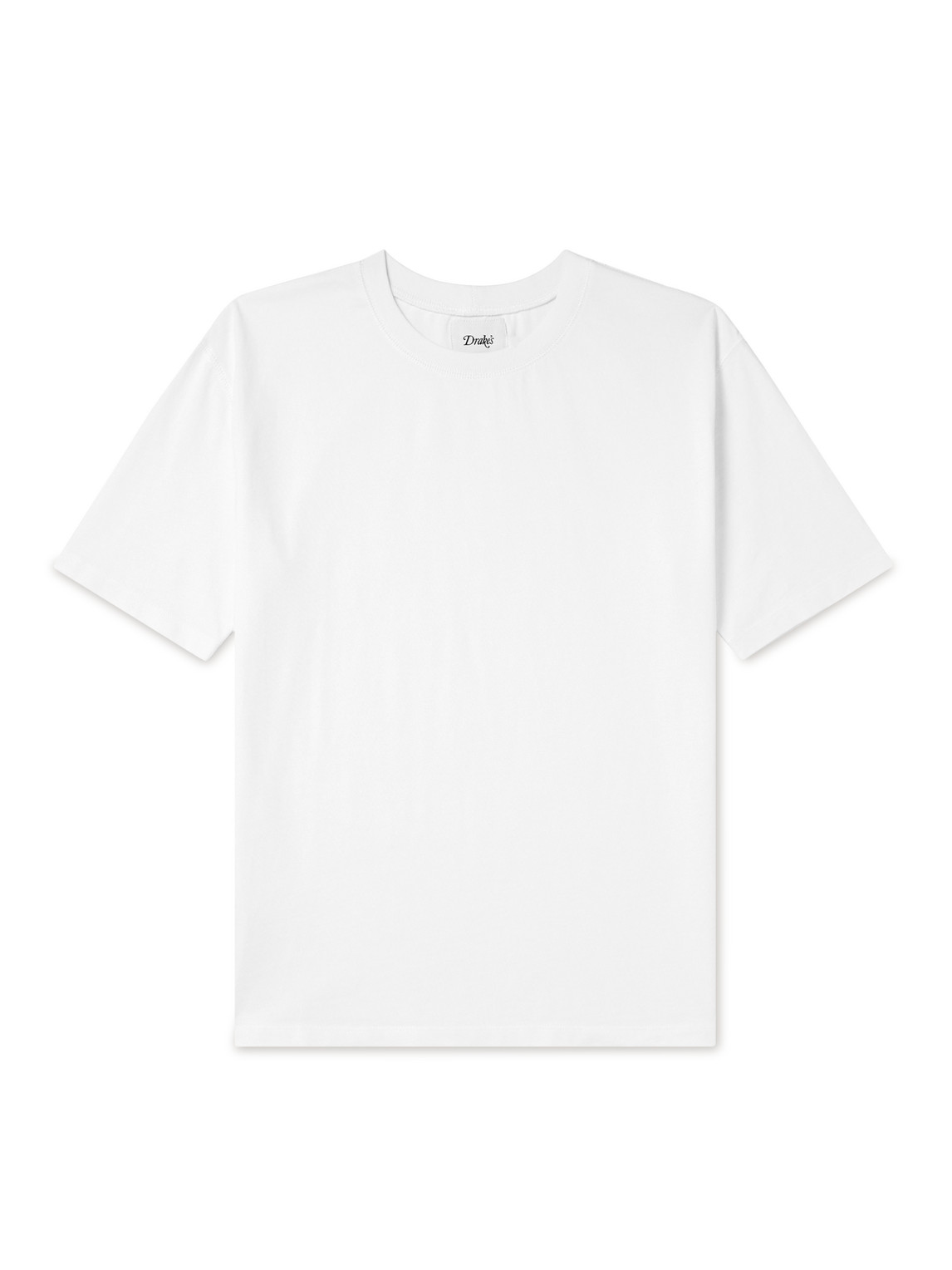Drake's Hiking Cotton-jersey T-shirt In White