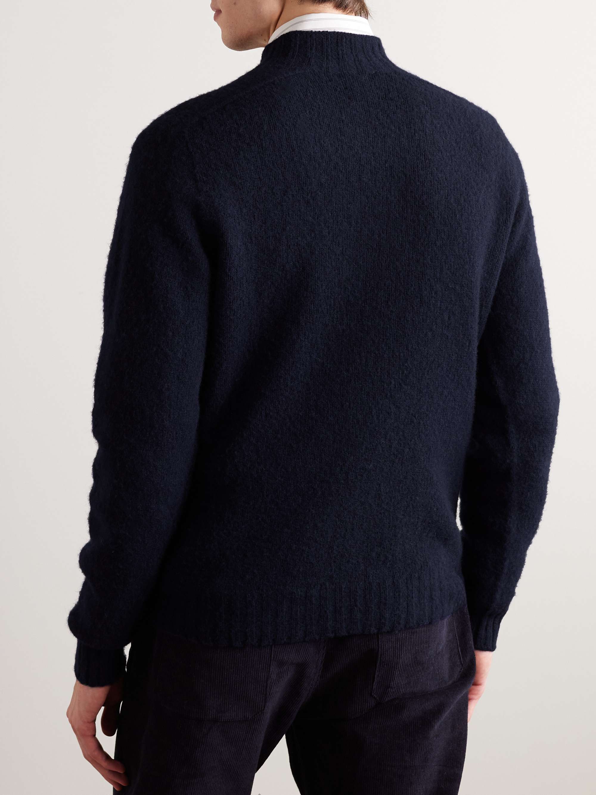 DRAKE'S Brushed Shetland Wool Mock-Neck Sweater for Men | MR PORTER