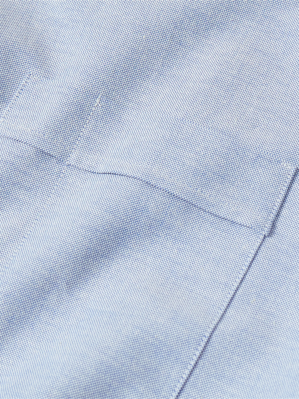 Shop Drake's Button-down Collar Cotton Oxford Shirt In Blue