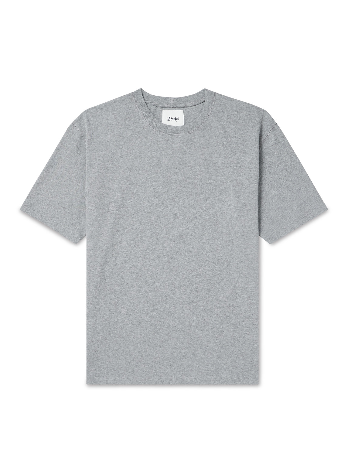 Drake's Hiking Cotton-jersey T-shirt In Gray