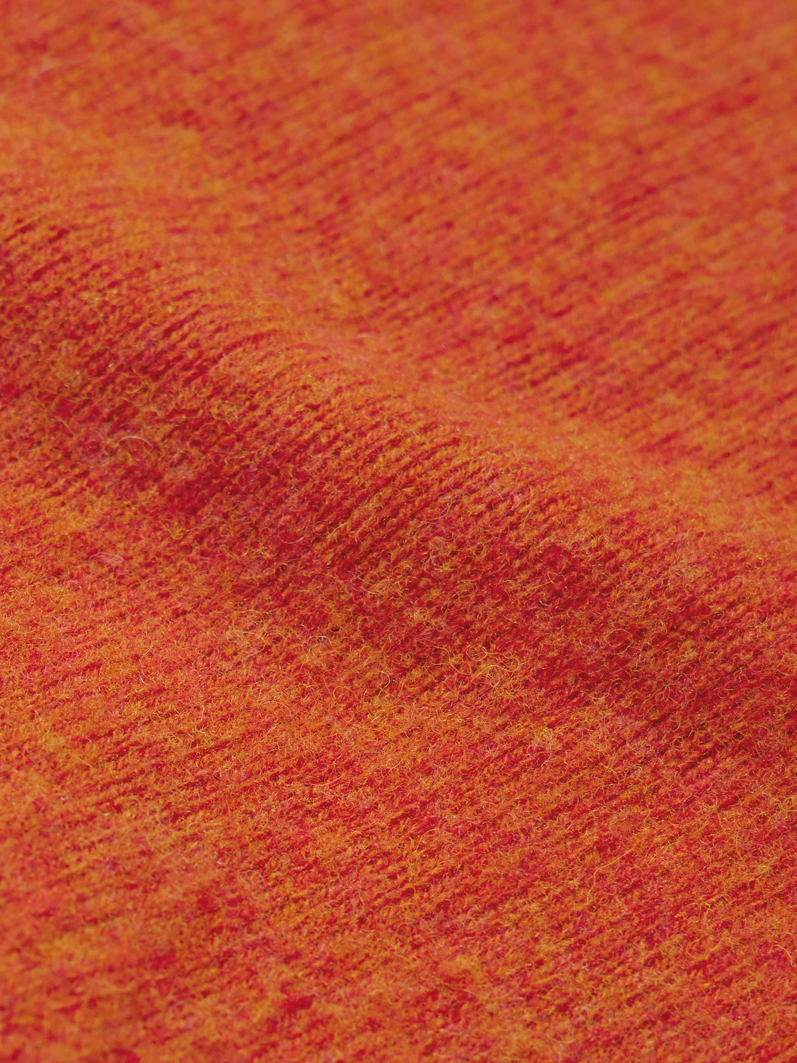 Shop Drake's Brushed Shetland Wool Sweater In Orange