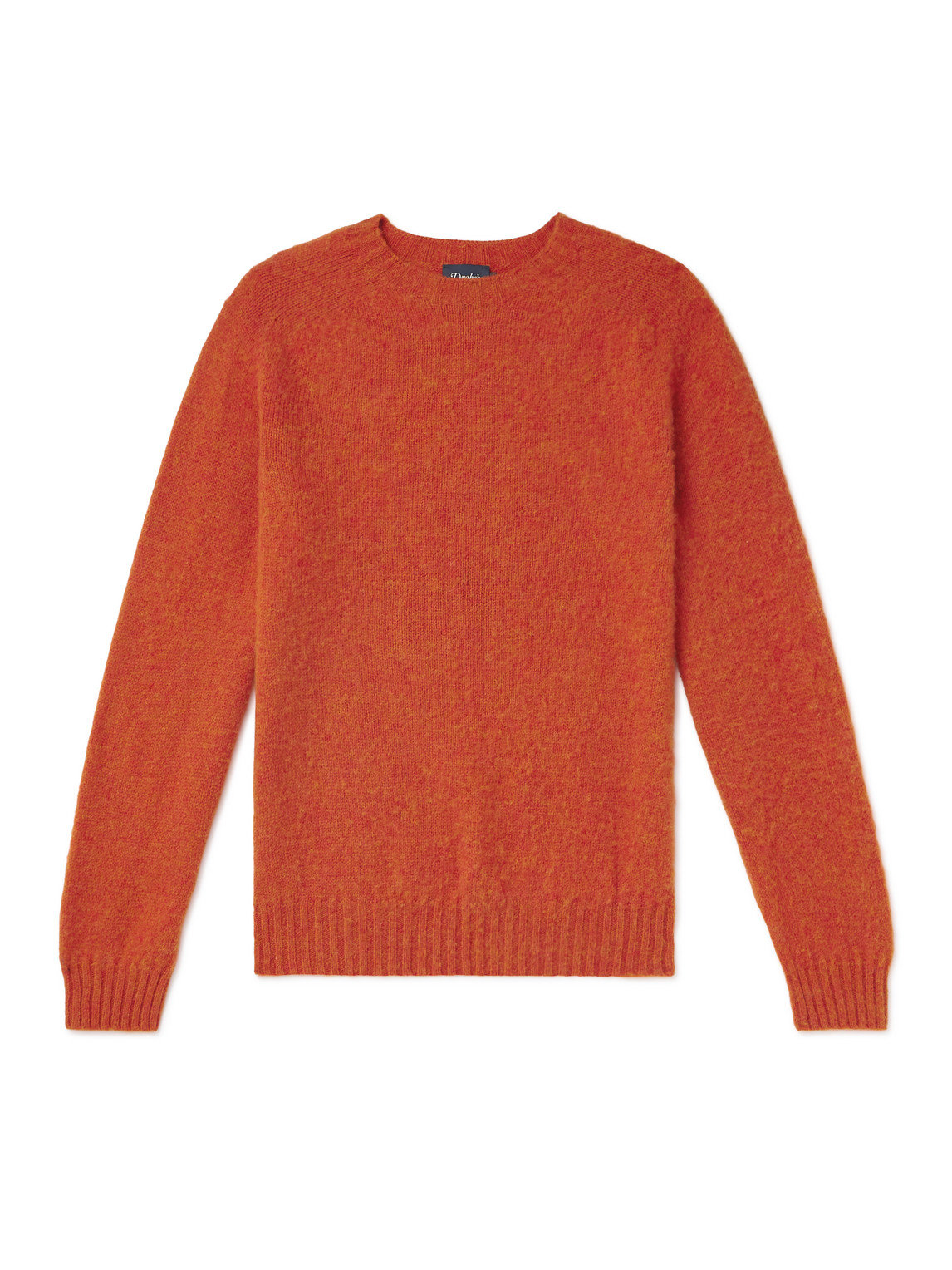 DRAKE'S BRUSHED SHETLAND WOOL SWEATER