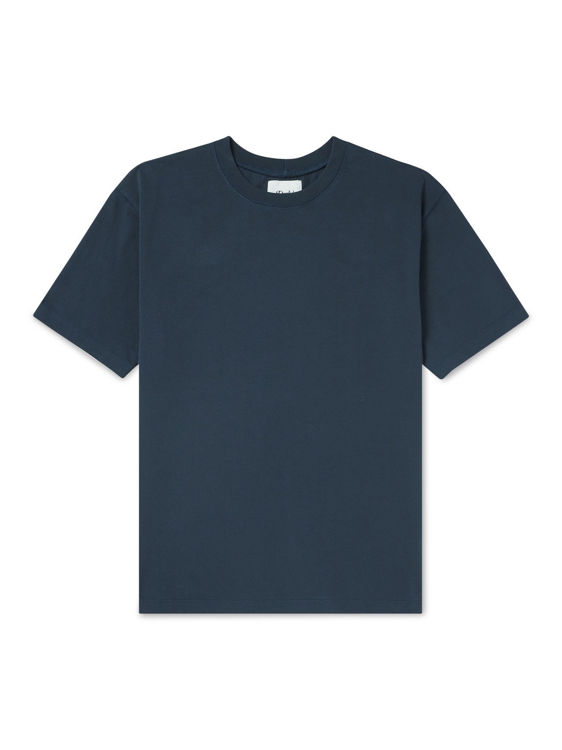 Drake's Hiking Cotton-jersey T-shirt In Blue