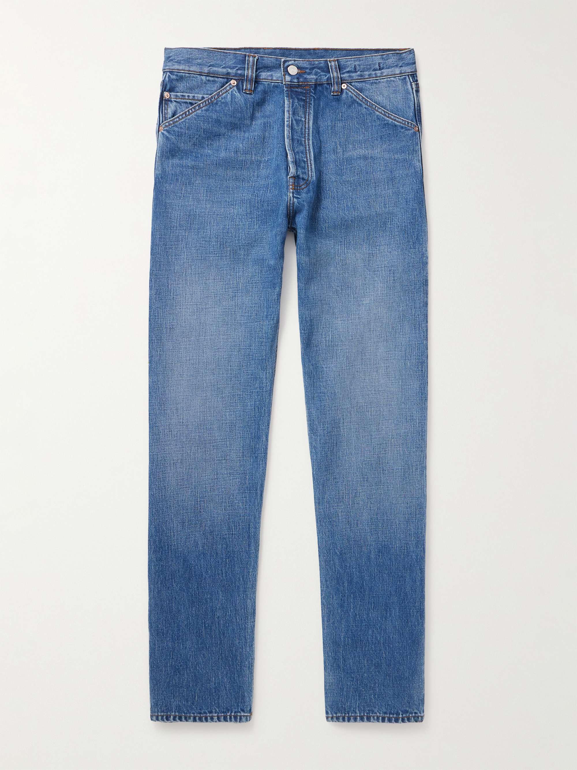 FEAR OF GOD Distressed Selvedge Denim Jeans Indigo Men's - Fifth