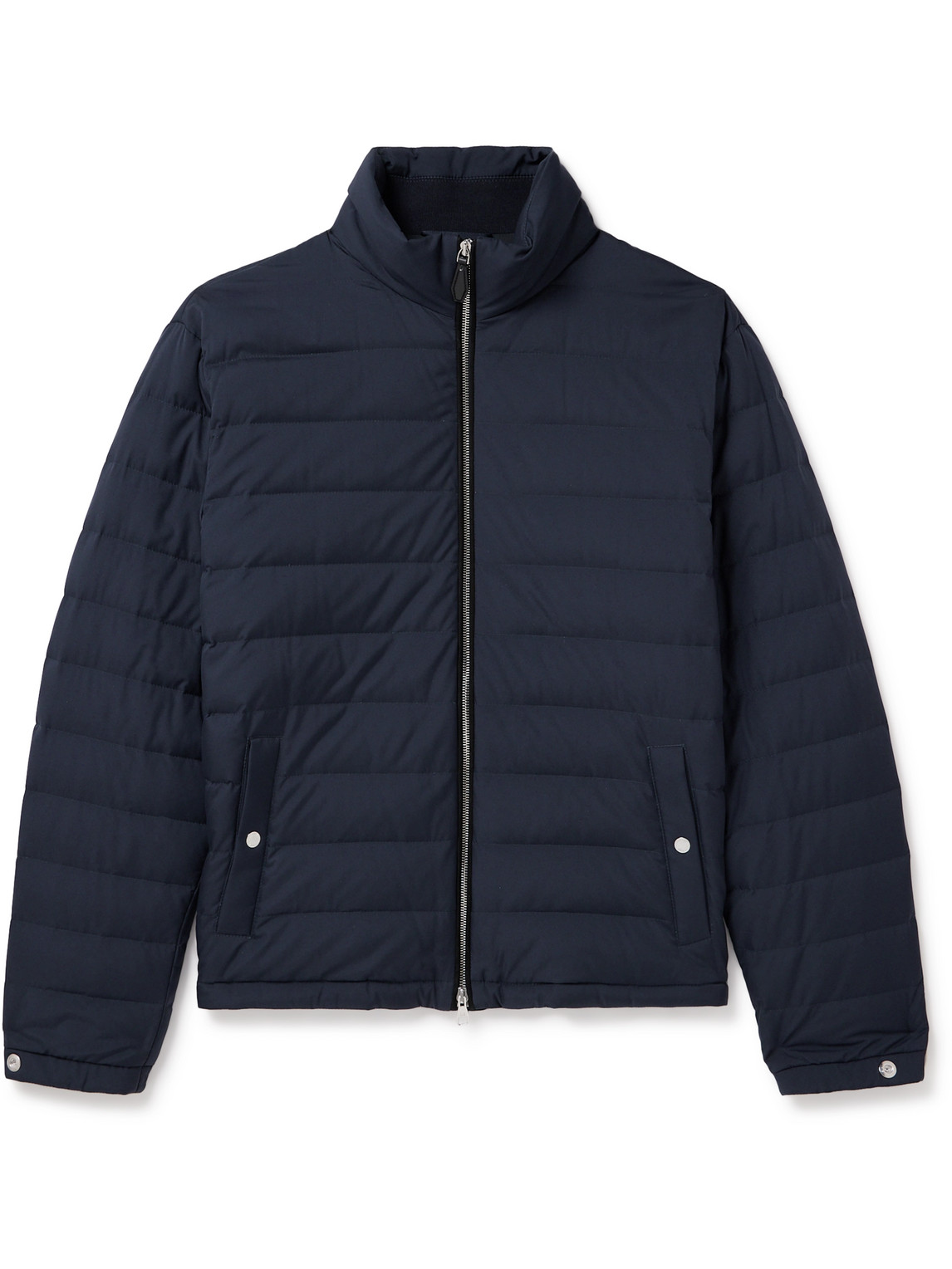 Dunhill Quilted Shell Down Jacket In Blue