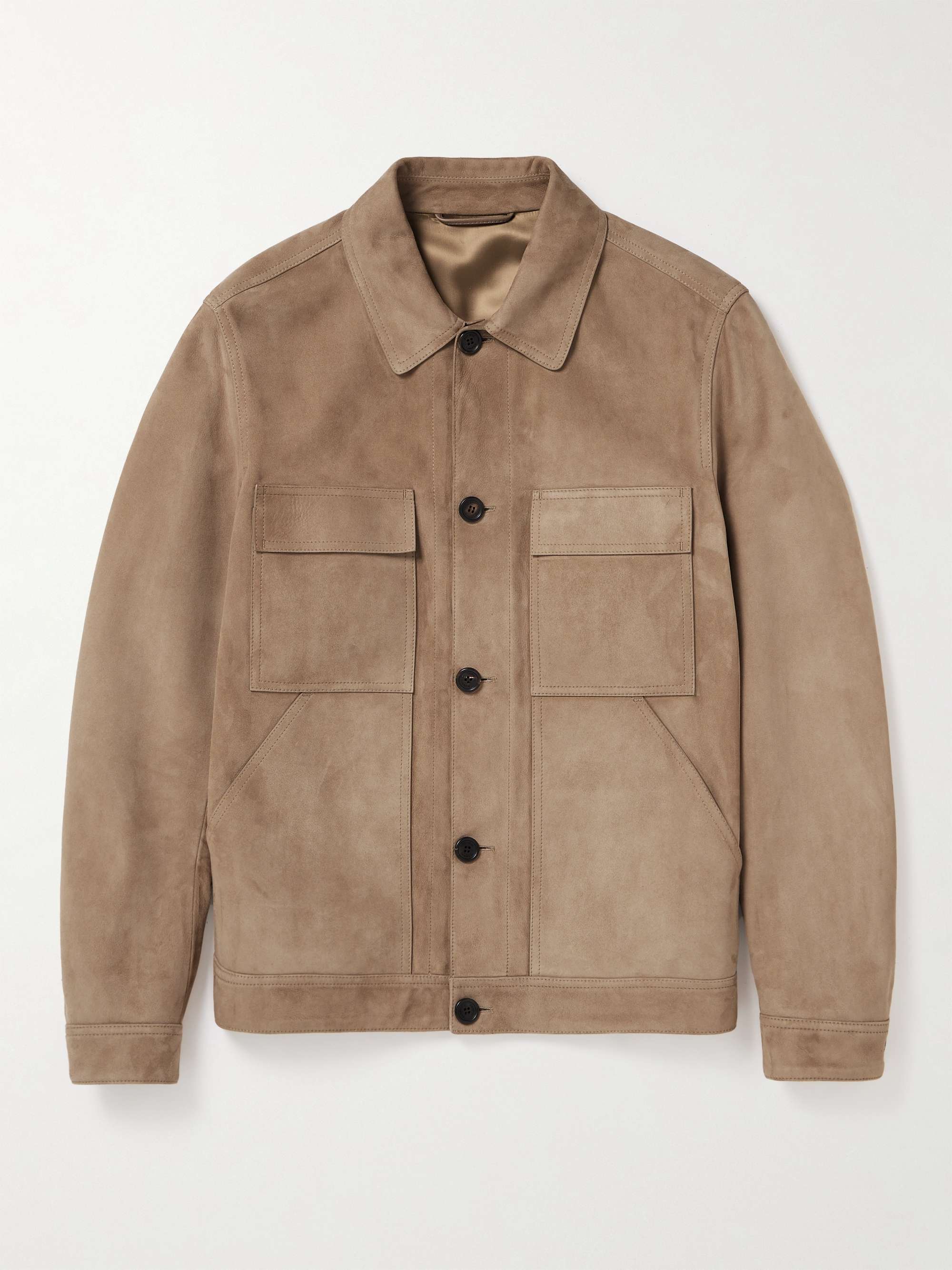 DUNHILL Suede Blouson Jacket for Men | MR PORTER