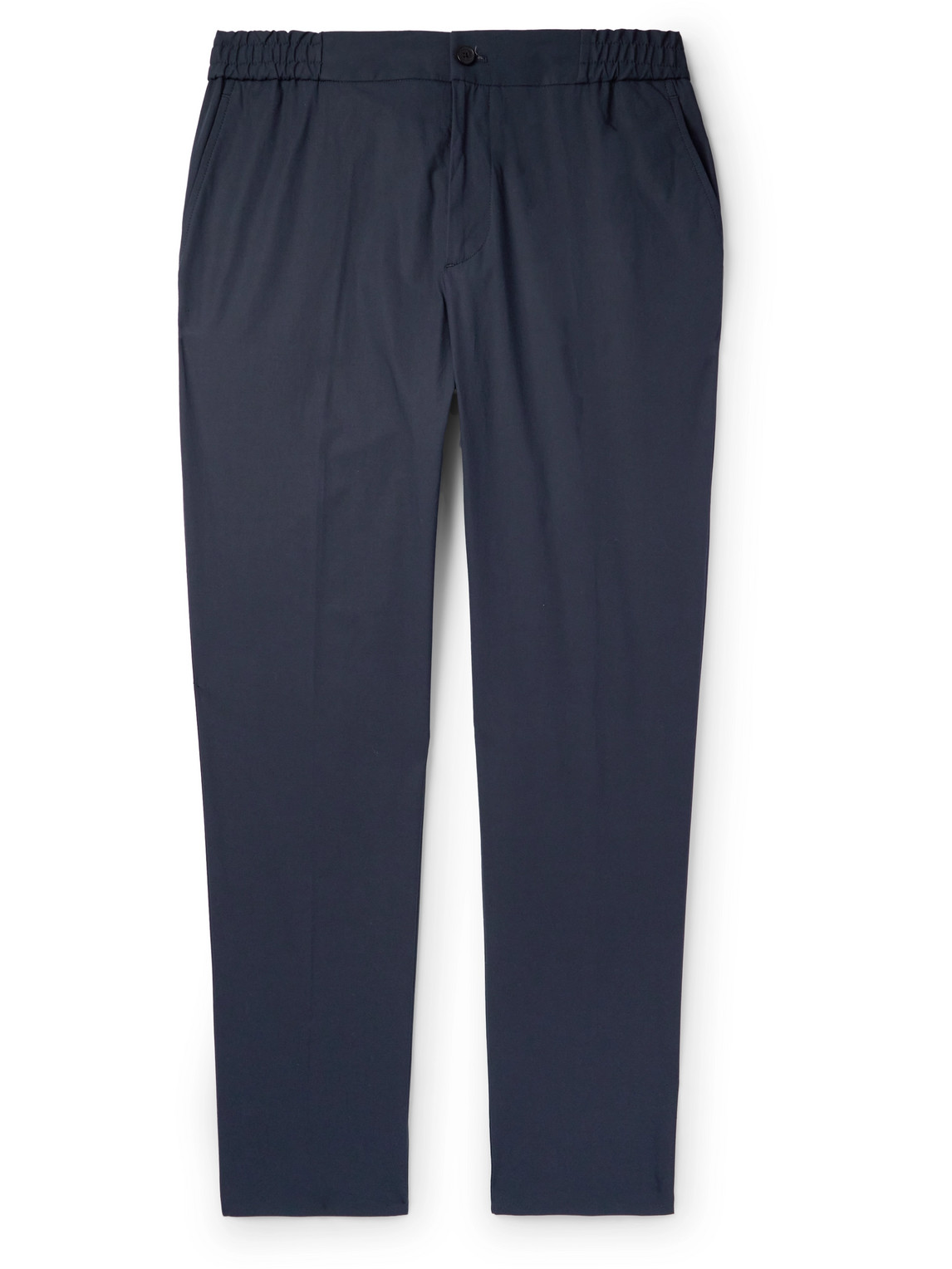 Etro Straight-leg Cotton-blend Poplin Trousers In Blue