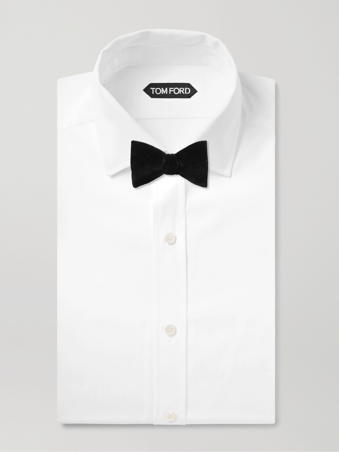 Shop Favourbrook Pre-tied Cotton-velvet Bow Tie In Black
