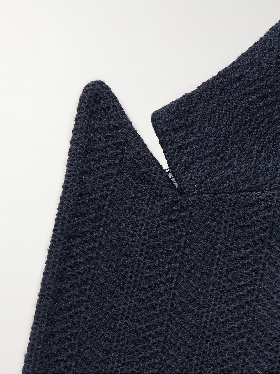 Shop Etro Slim-fit Jacquard-knit Cotton Blazer In Blue