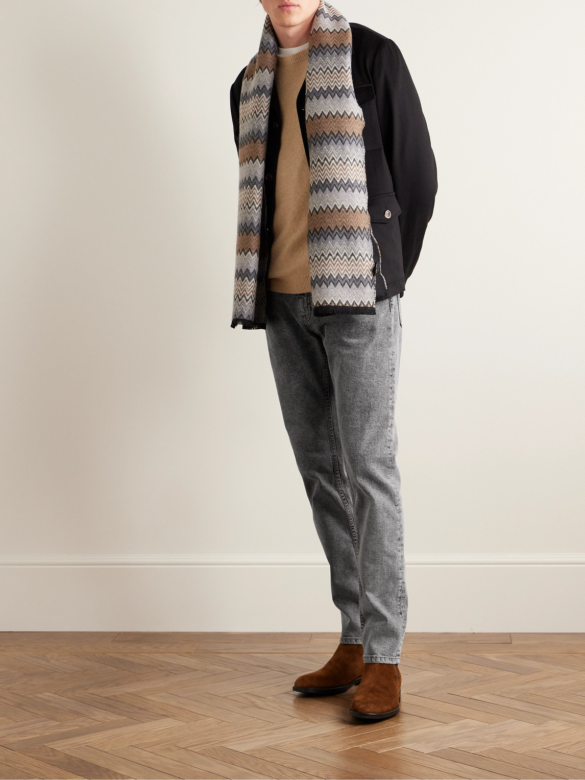Shop Etro Slim-fit Jeans In Gray
