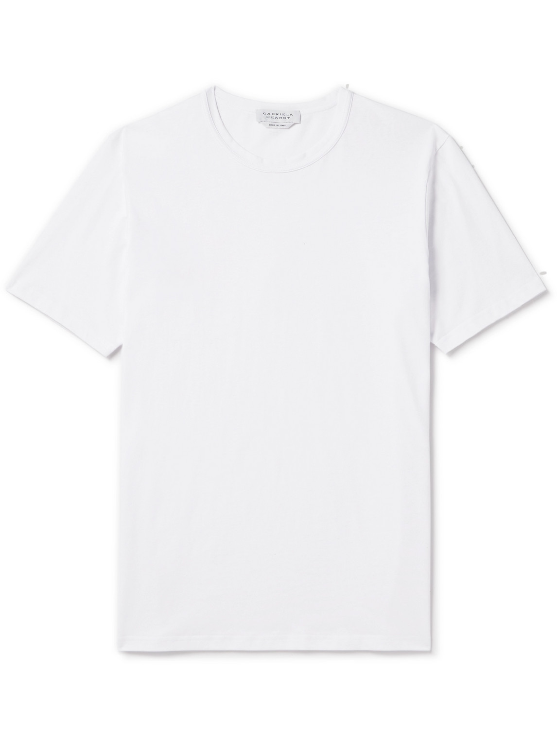 Gabriela Hearst Bandeira Cotton-jersey T-shirt In White