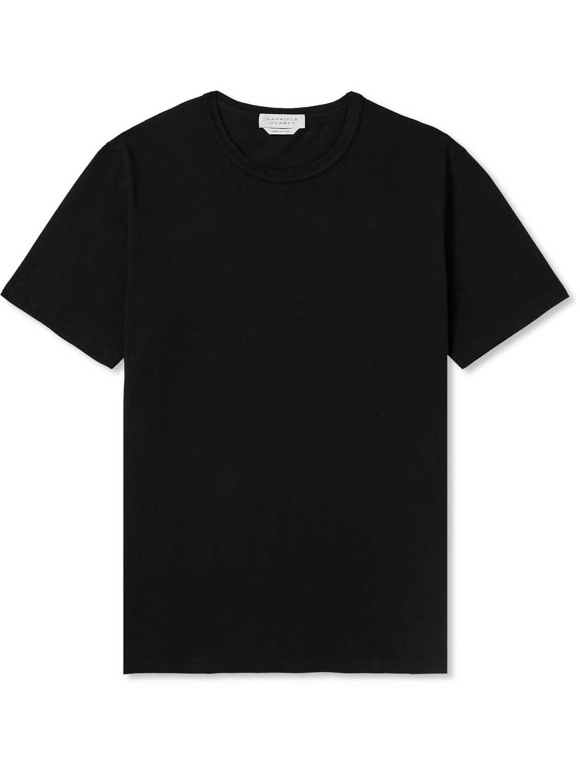 Gabriela Hearst Bandeira Cotton-jersey T-shirt In Black