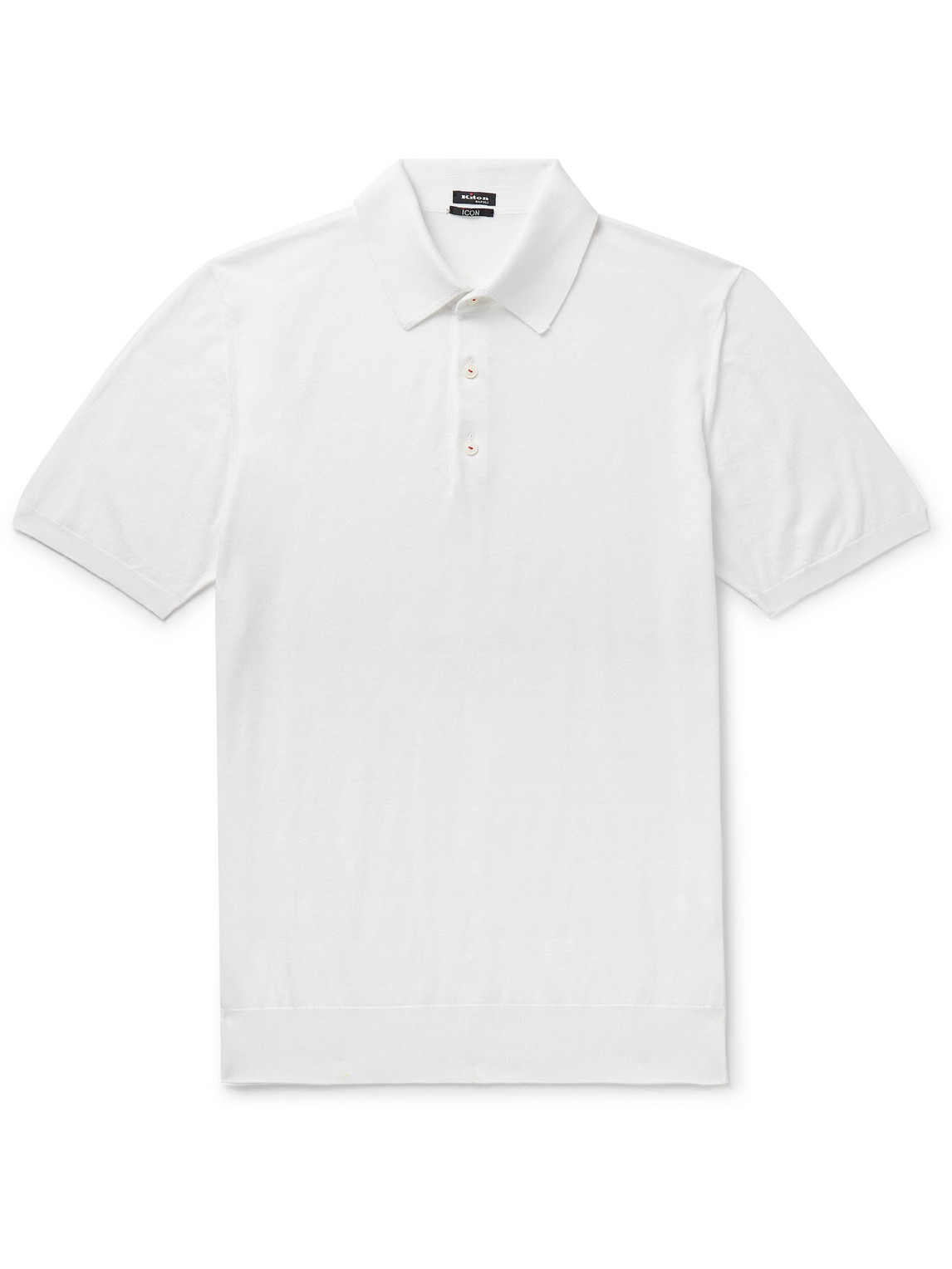 Kiton Cotton Polo Shirt In White