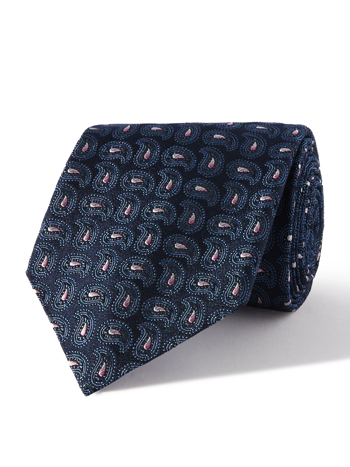 Etro 8cm Paisley-jacquard Silk Tie In Blue