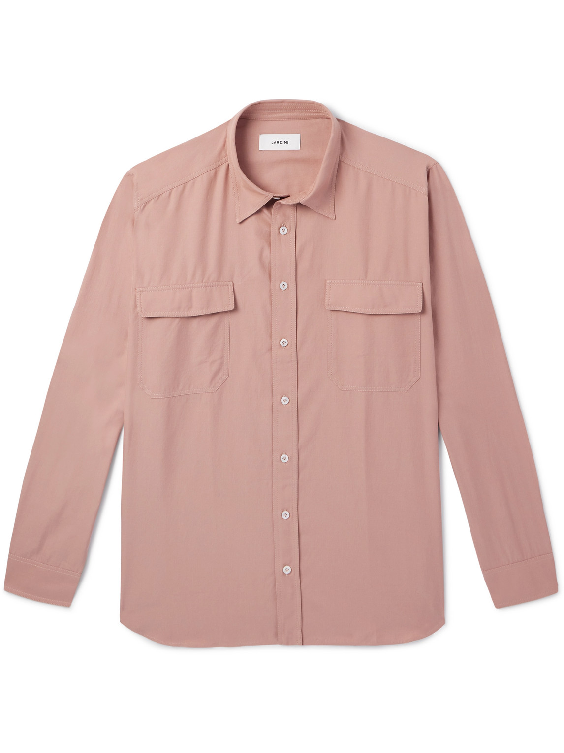 Lardini Cotton-twill Shirt In Pink