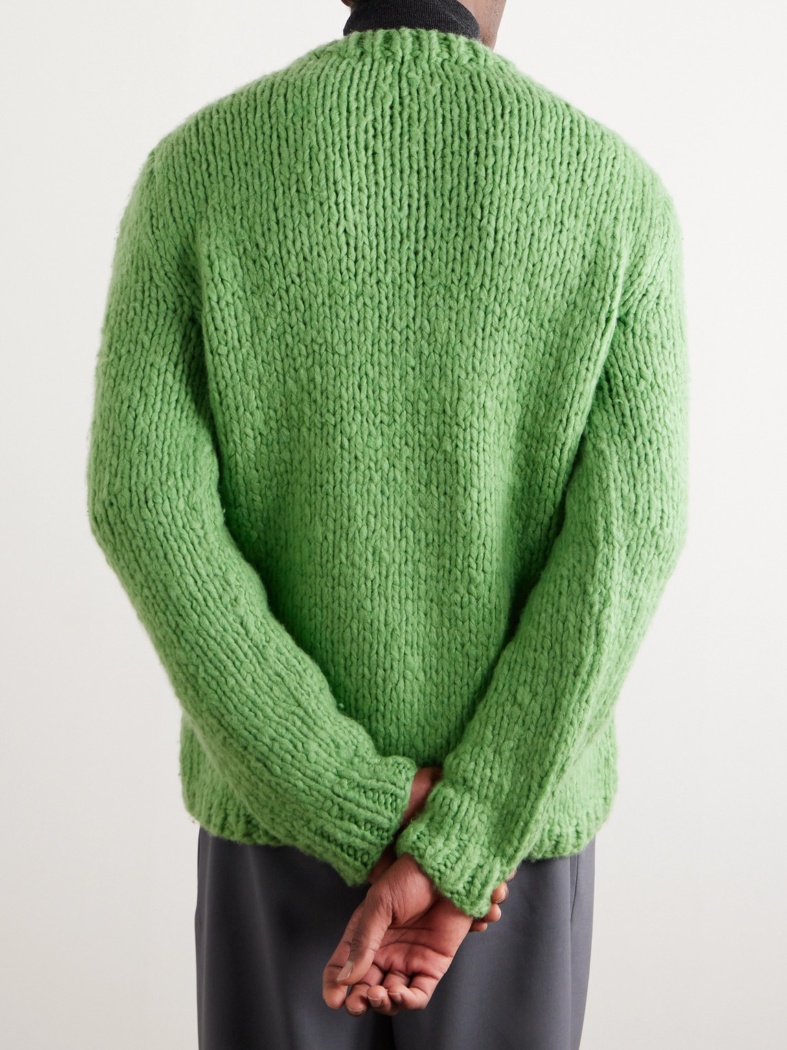 Shop Gabriela Hearst Lawrence Welfat Cashmere Sweater In Green