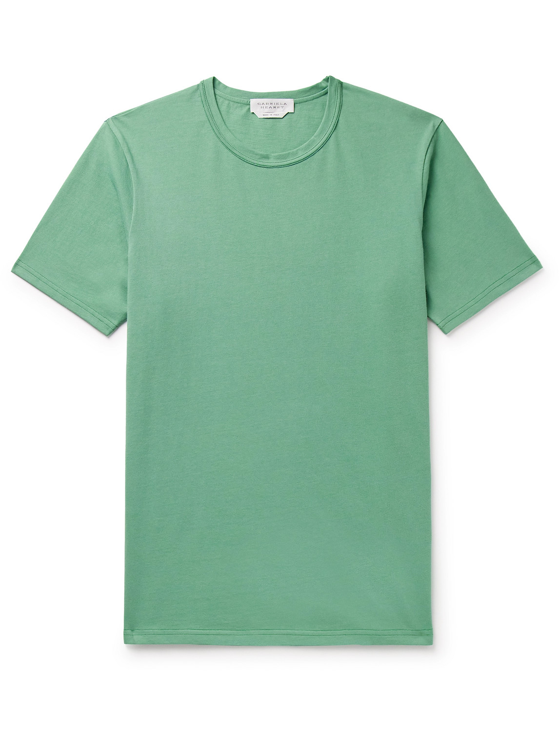 Gabriela Hearst Bandeira Cotton-jersey T-shirt In Green