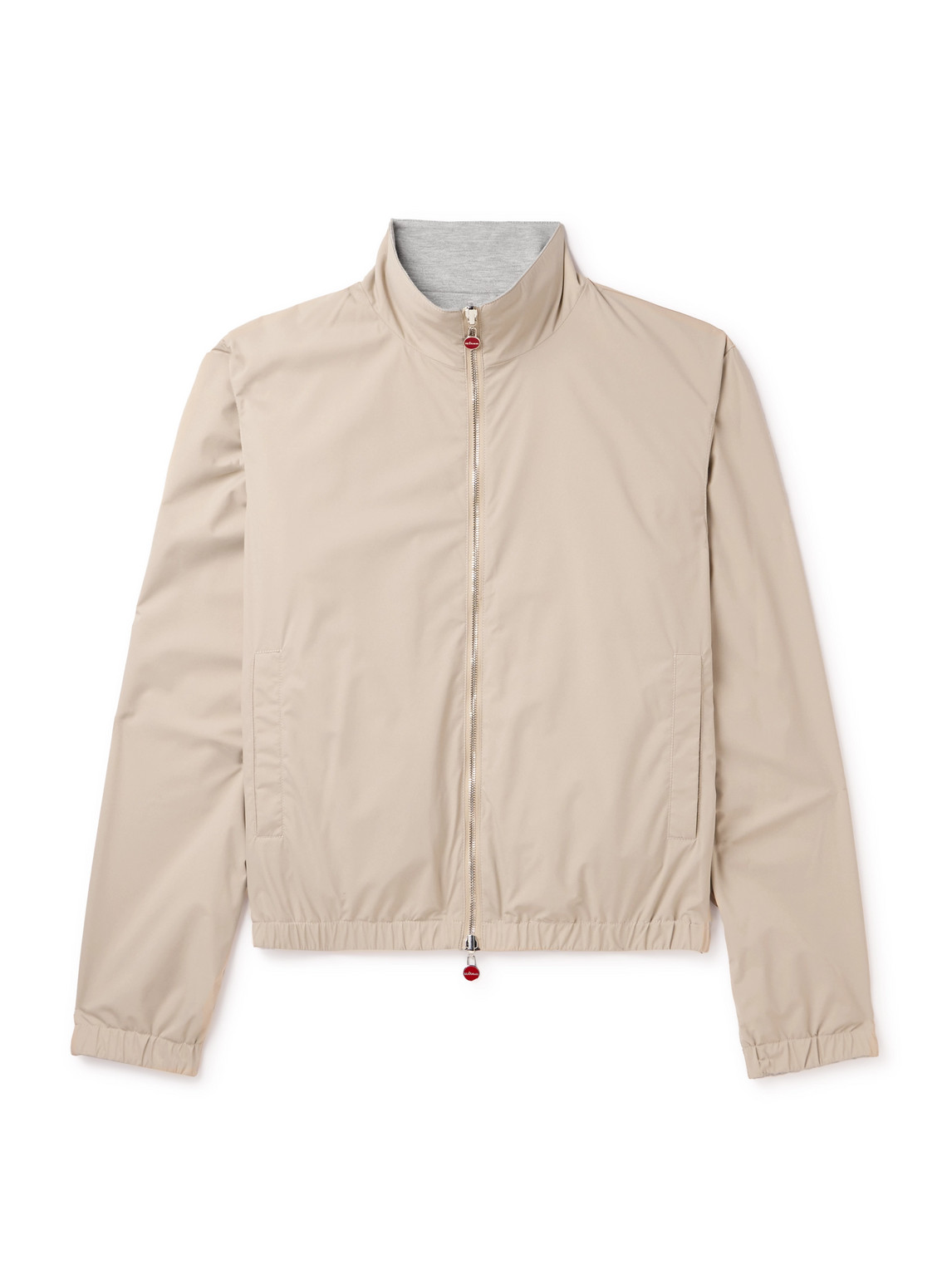 Kiton Reversible Shell And Jersey Bomber Jacket In Neutrals