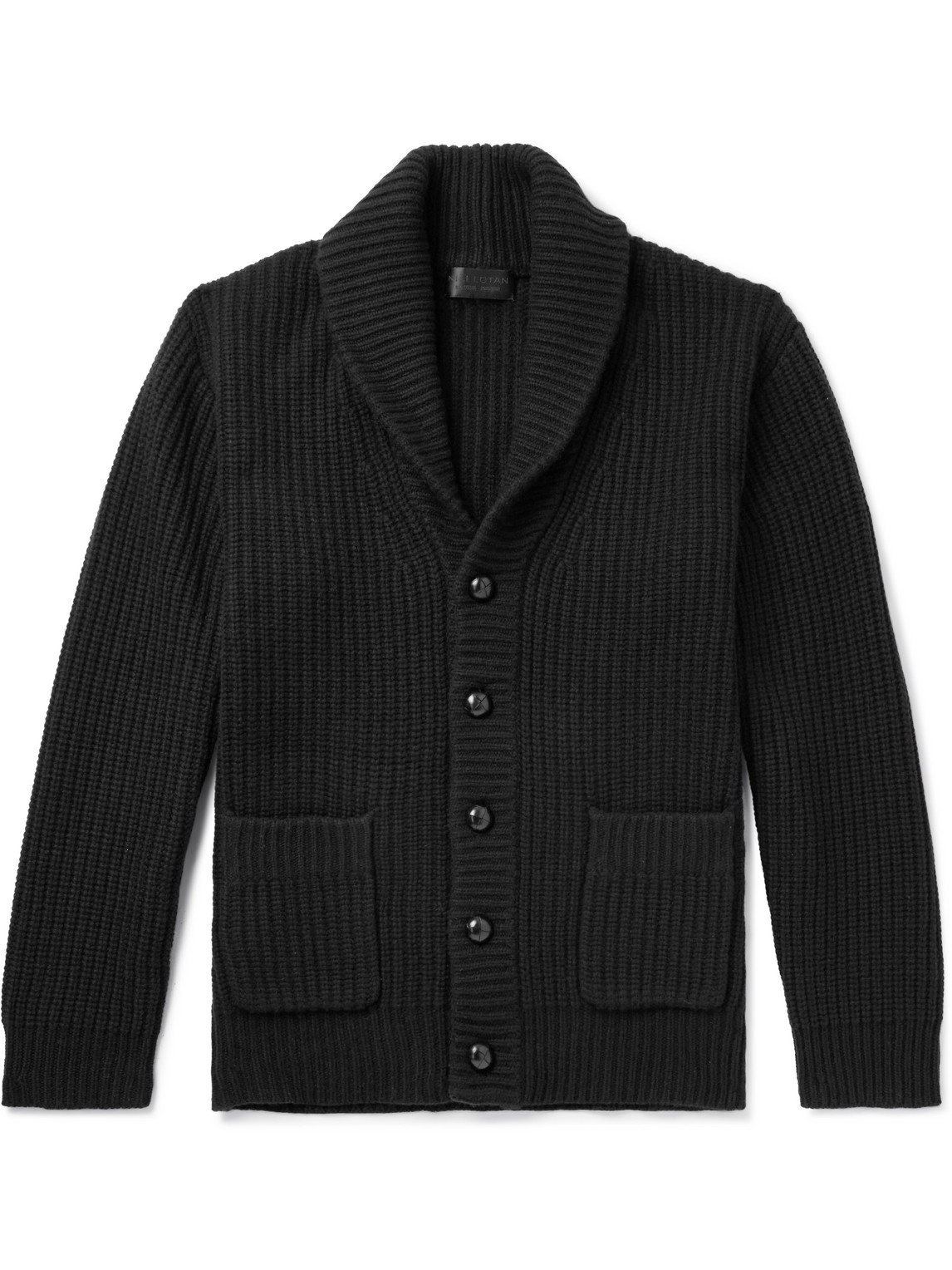 Somac Shawl-Collar Ribbed Cashmere Cardigan