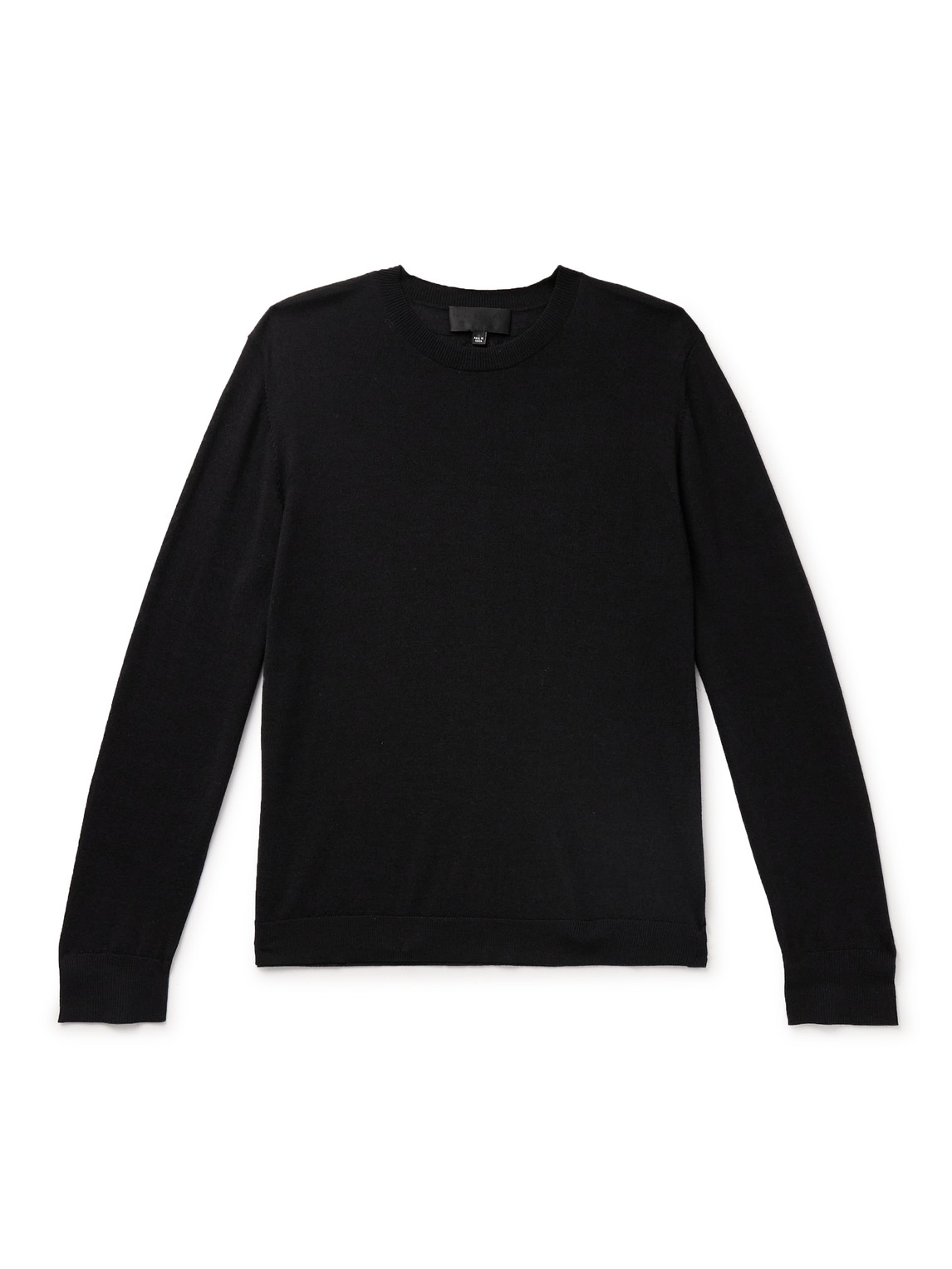 Nili Lotan Cory Slim-fit Wool And Silk-blend Jumper In Black