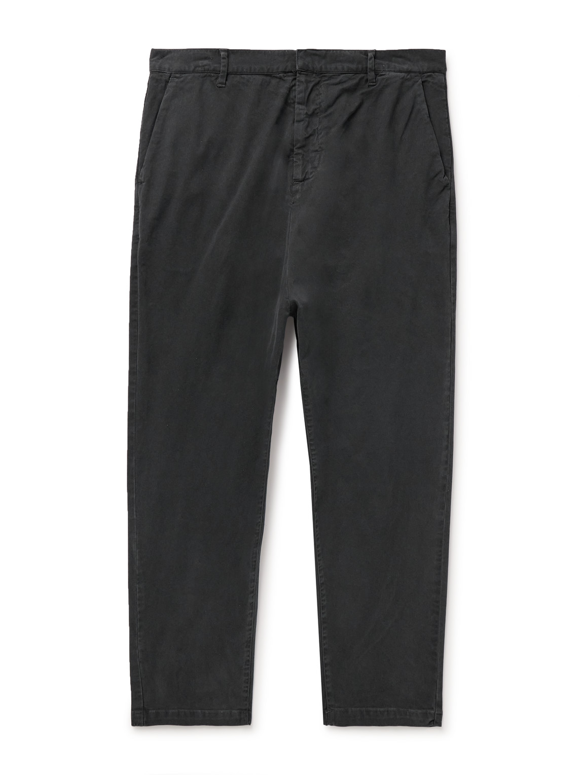 Nili Lotan Paris Cotton-blend Twill Trousers In Gray