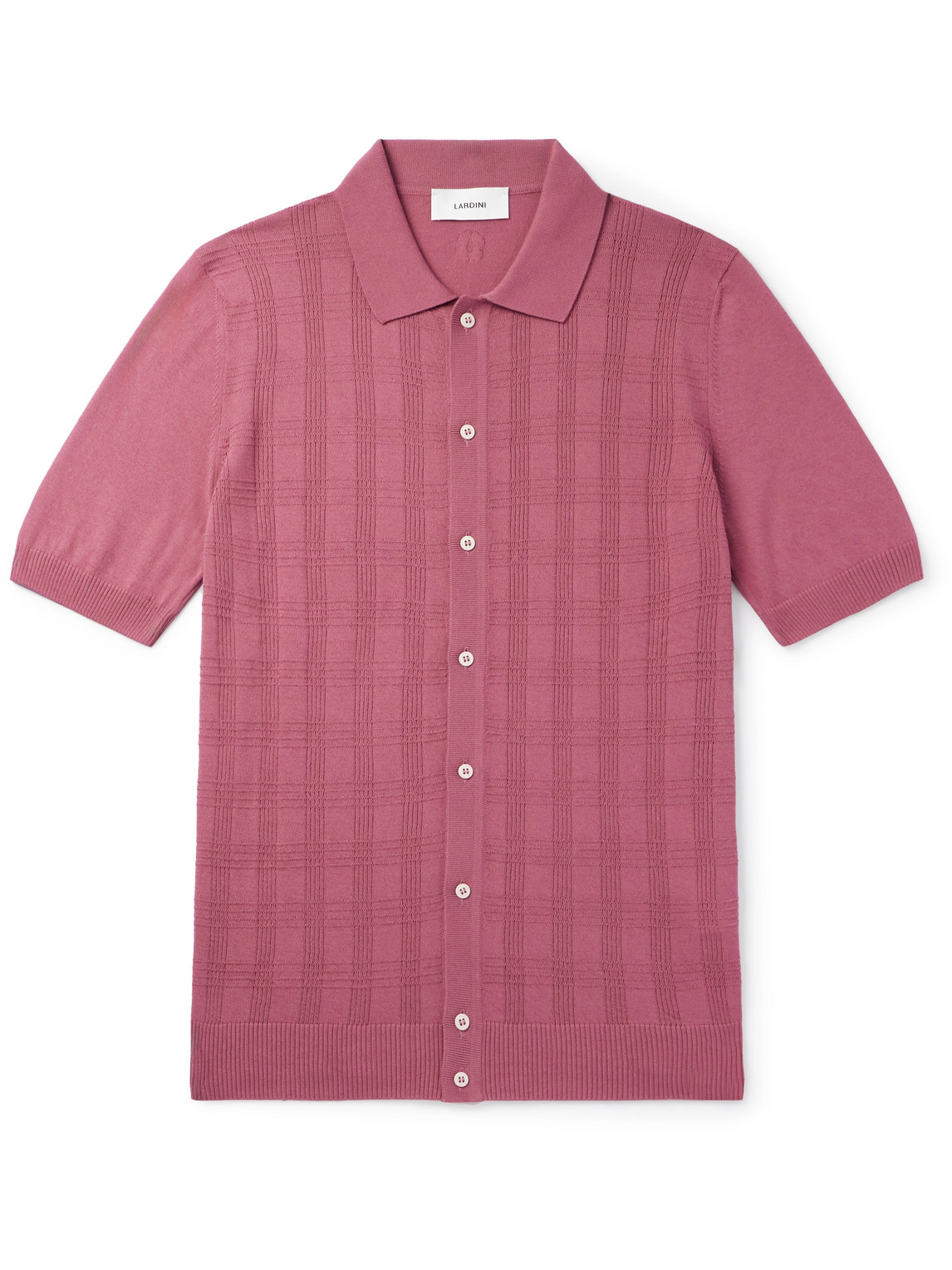 Slim-Fit Jacquard-Knit Cotton Shirt