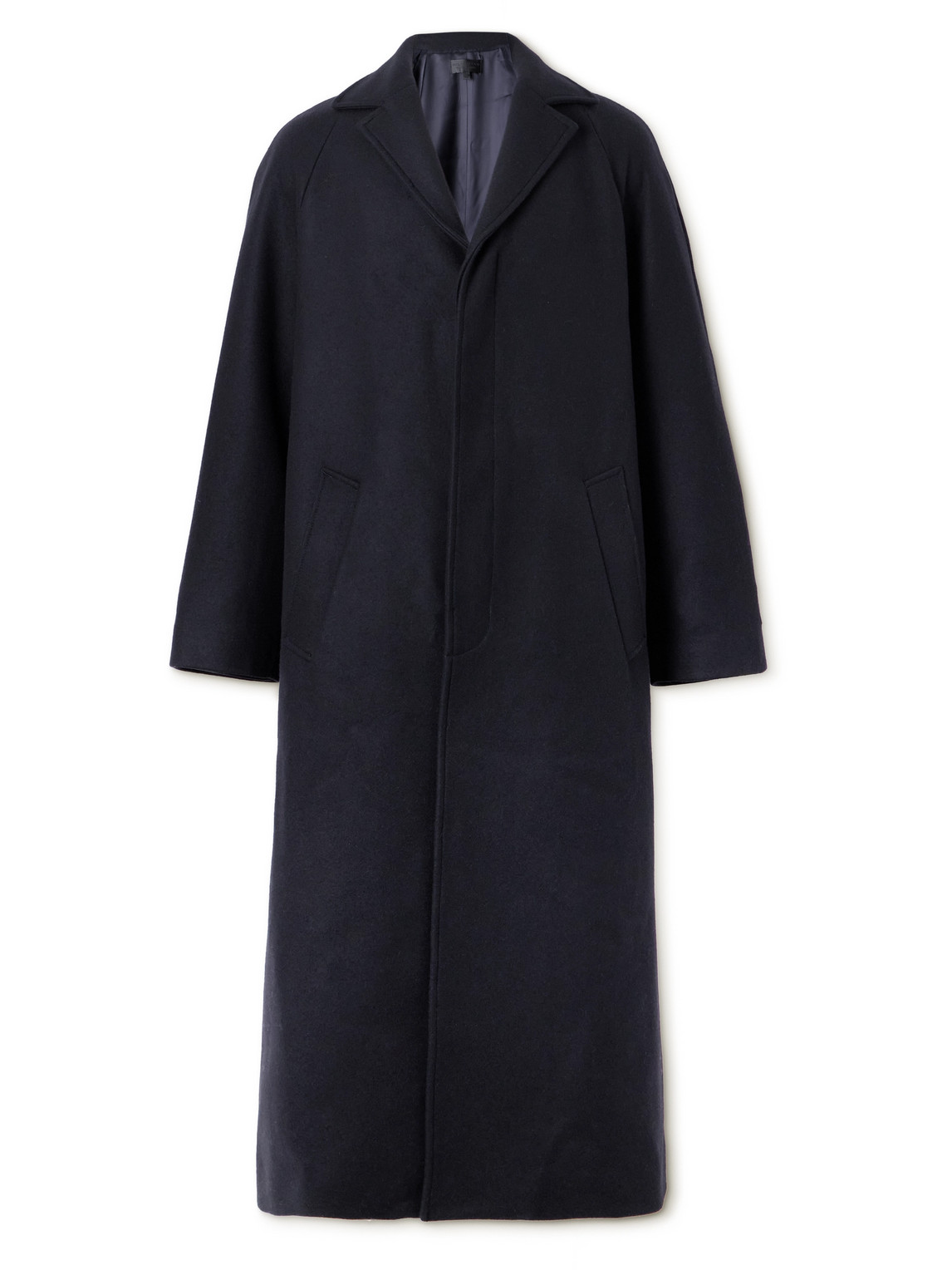 Nili Lotan Drinela Oversized Wool-blend Felt Overcoat In Blue